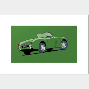 Austin Healey Mk 1 Sprite in green Posters and Art